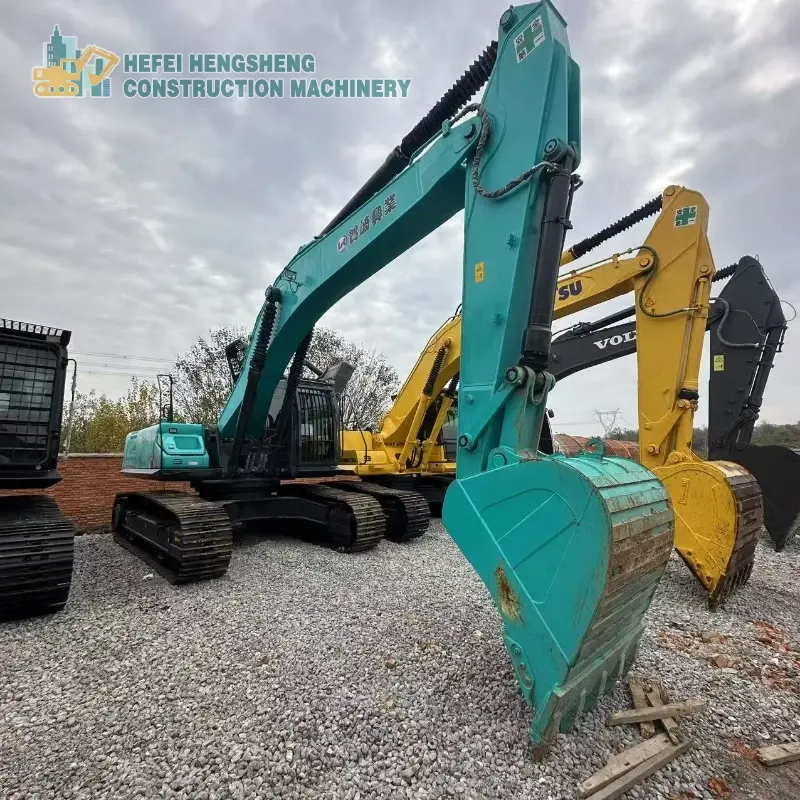Excavadora Kobelco 350 8 de orugas, de alta resistencia, en buen estado, original.