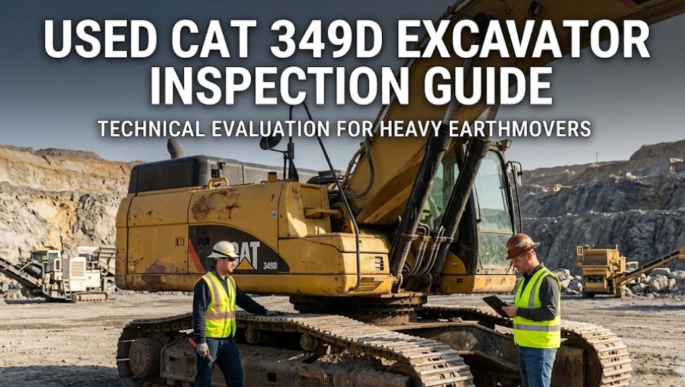 Liste de contrôle d'inspection d'une pelle hydraulique CAT 349D d'occasion