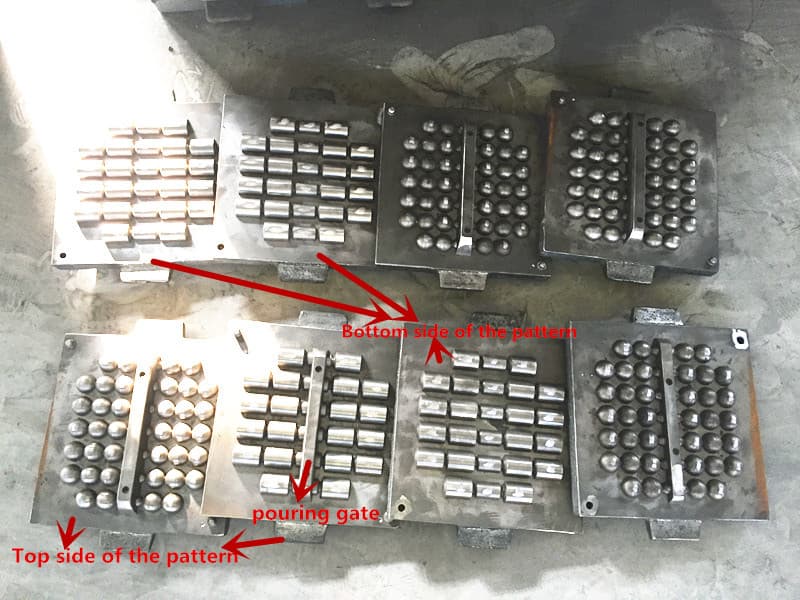 patterns for grinding balls metal mould