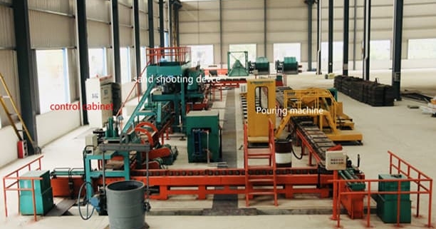 Ligne de moulage de billes de broyage