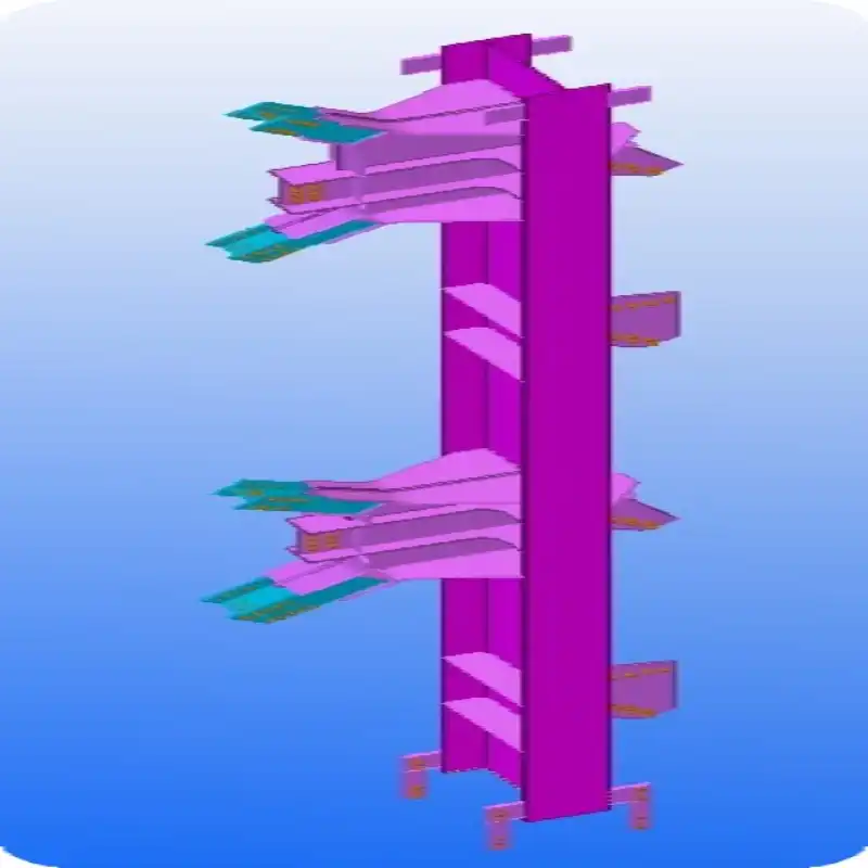 Dibujo del efecto de columna de acero