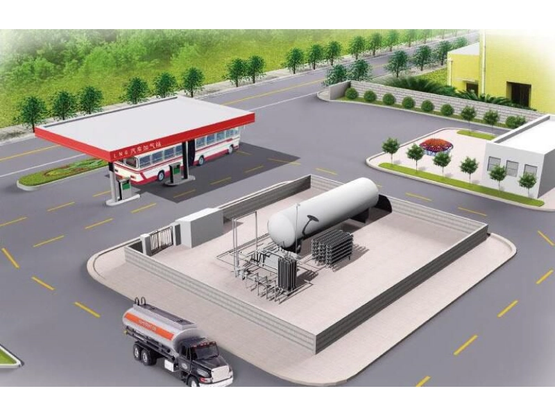 Natural gas compressors for L-CNG filling stations