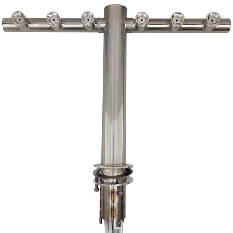 6 Tap - T-Bar Flooded Font - (Stainless Steel)