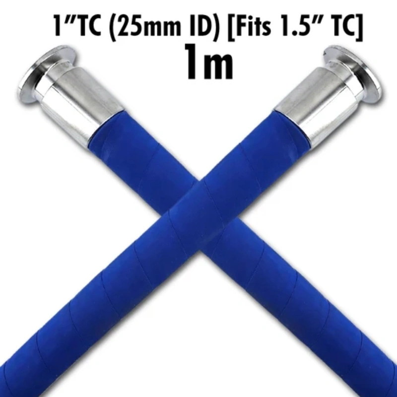 1 Inch TC (25mm ID) FlexiRoyal Brewery Hose (Fits 1.5 Inch TC) - 1m