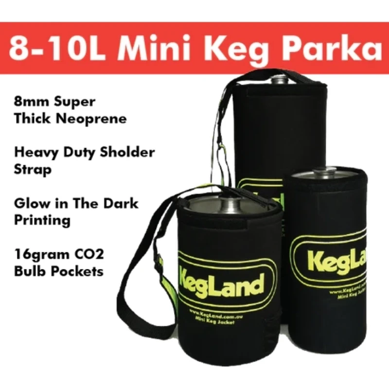 8L-10L Glow in the Dark Mini Keg Neoprene Keg Parka/Jacket