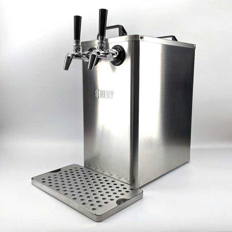 Benchy - Carbon - Double Taps Bench Top Keg Dispenser (Stainless FC Taps)12v/ 24v/240V