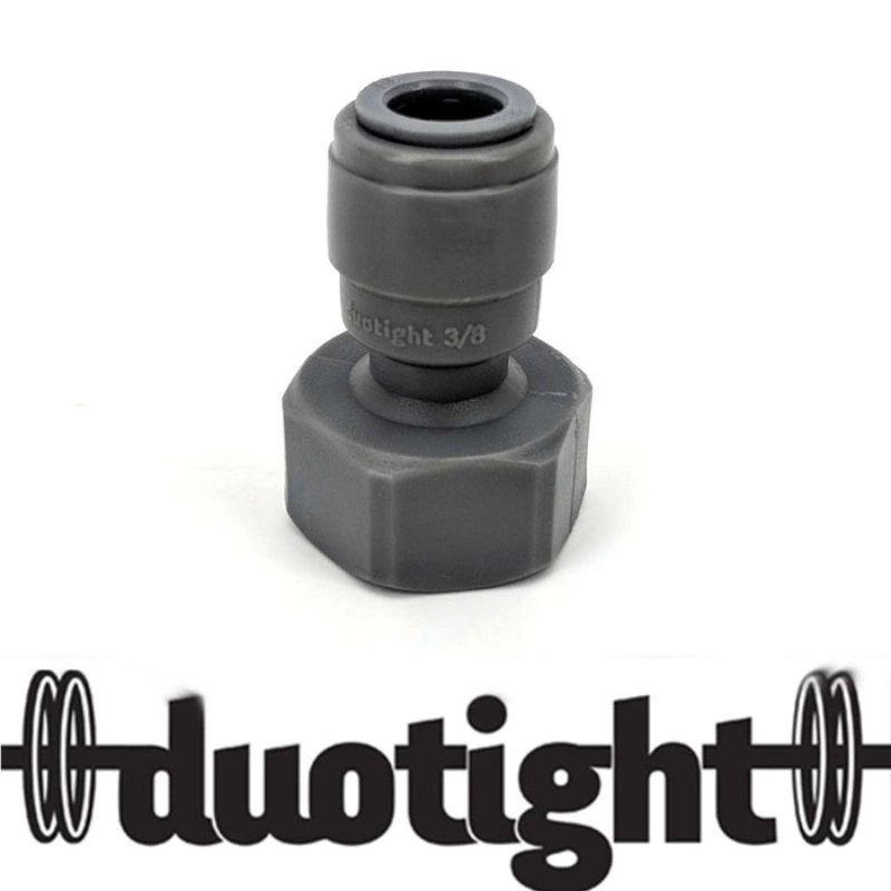 duotight - 9.5mm (3/8”) Female x 5/8” Female Thread (suits Keg Couplers and Tap Shanks)