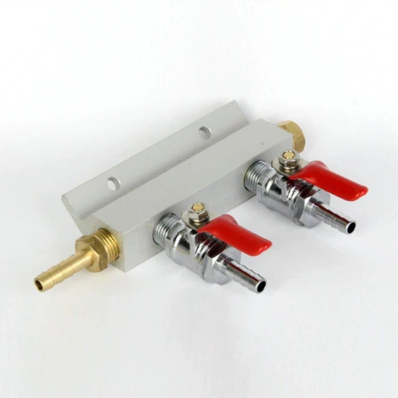 Gas Line Manifold Splitter 2 ways (1/4inch, 6mm Barb)