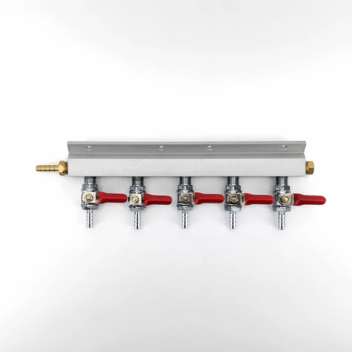 Gas Line Manifold Splitter 5 ways (1/4inch, 6mm Barb)