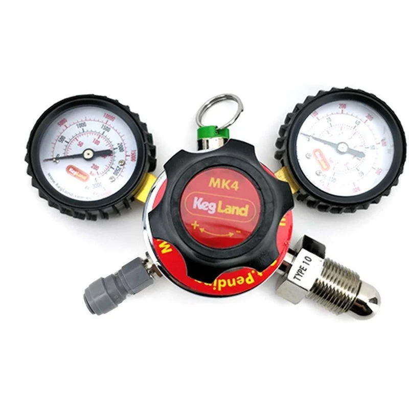 Type 10 - MK4 Regulator O2, Ar, He (6.5bar PRV & 100psi Gauge) (Not compatible with CO2)