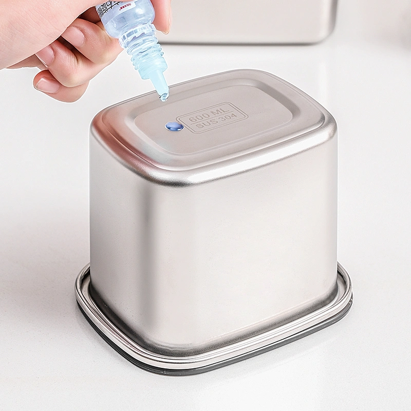 316L Stainless Steel Food Storage Container Multiple sizesSealed Fresh-Keeping Airtight Storage Box Lunch Box