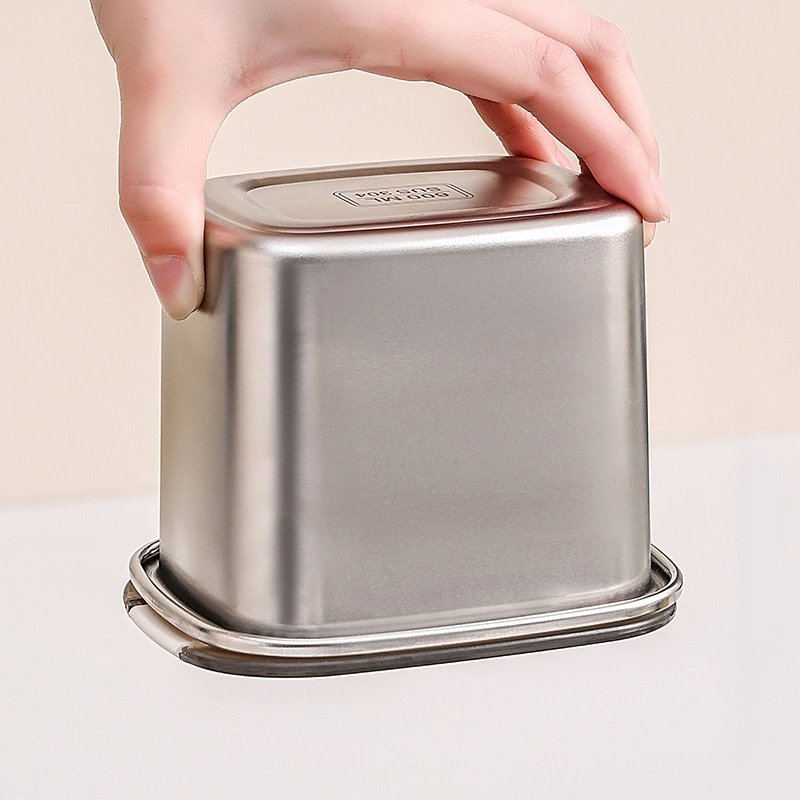 316L Stainless Steel Food Storage Container Multiple sizesSealed Fresh-Keeping Airtight Storage Box Lunch Box
