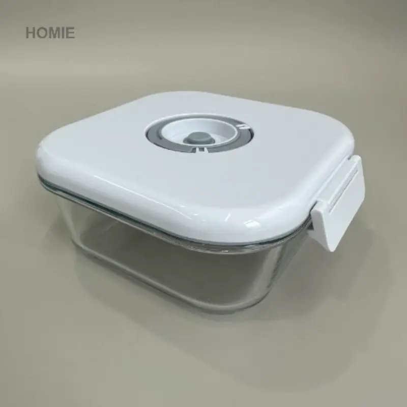 1100ml Largest Square Vacuum-Sealed High Borosilicate Glass Storage Container