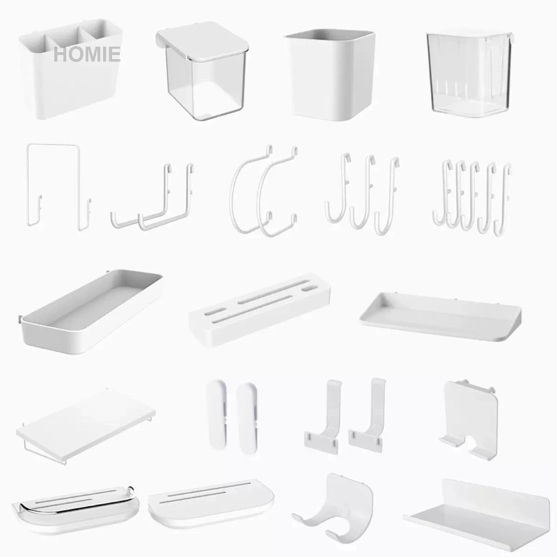 DIY Pegboard Plastic Accessories Set, Compatible with IKEA Skådis Pegboards