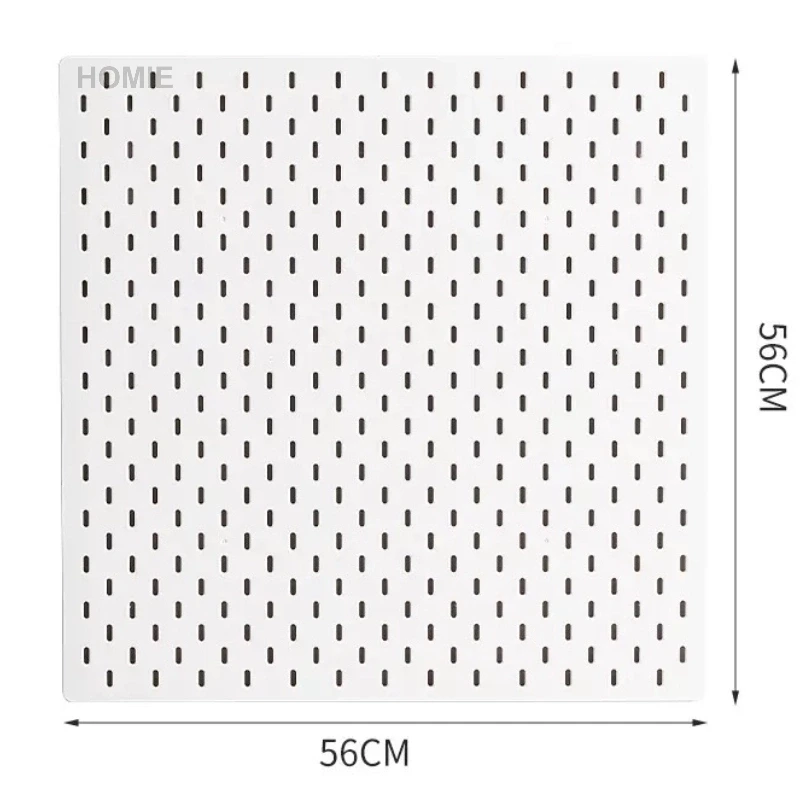 56×56cm Square No-Drill Pegboard Wall Storage Organizer