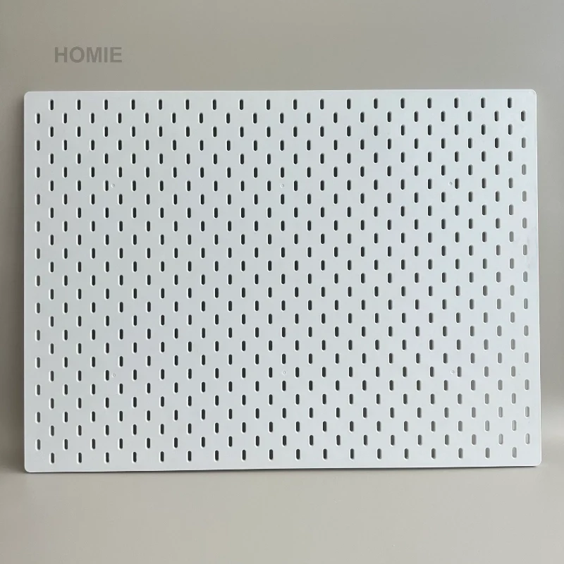 76×56cm Rectangle No-Drill Pegboard, Self-Adhesive Wall Mounted Storage Organizer