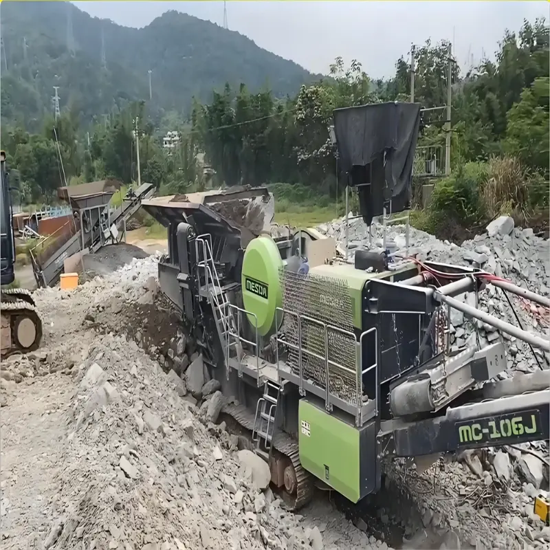 Crawler mobile jaw crushing station