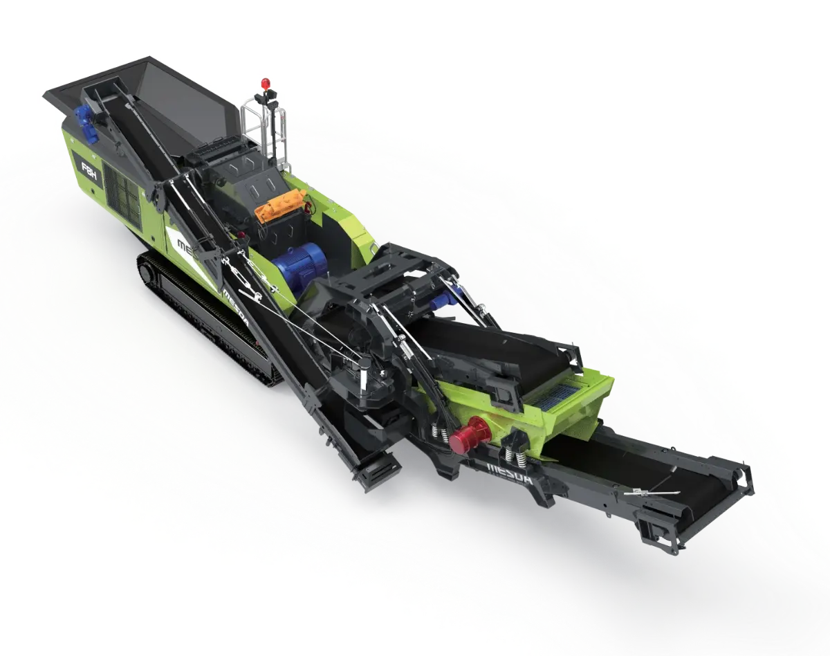 PRODUCT MODEL F8H Driven mode Hybrid Engine power 191kW Capacity up to 60-150t/h Overall weight 30000kg Transportation dimension(LxW×H) 14.1m ×2.62m×2.7m Working dimension(LxW×H) 13.6mx3.2mx4.1m