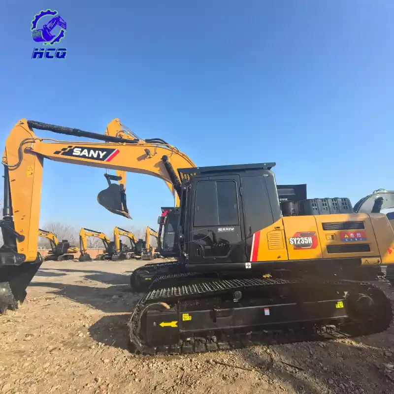 Chinese used excavator Sany SY235H affordable second hand construction digger