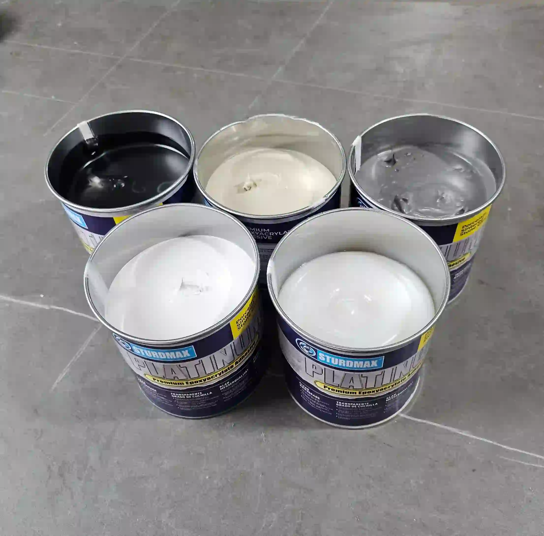 Adesivos de pedra sinterizada de platina, cola para porcelana.
