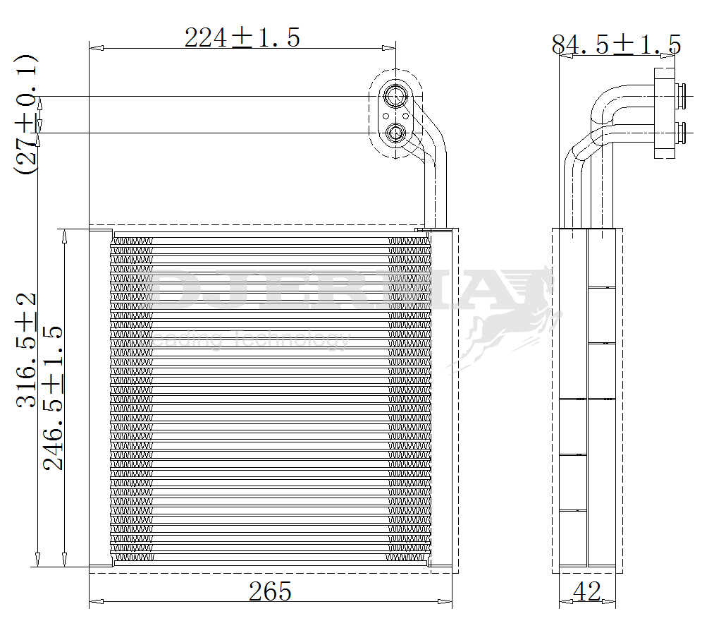 80210STKA41 Car Aluminum Air Condition A/C Evaporator Core Evaporator Parallel Flow fits 2007 Acura RDX EV939706PFC