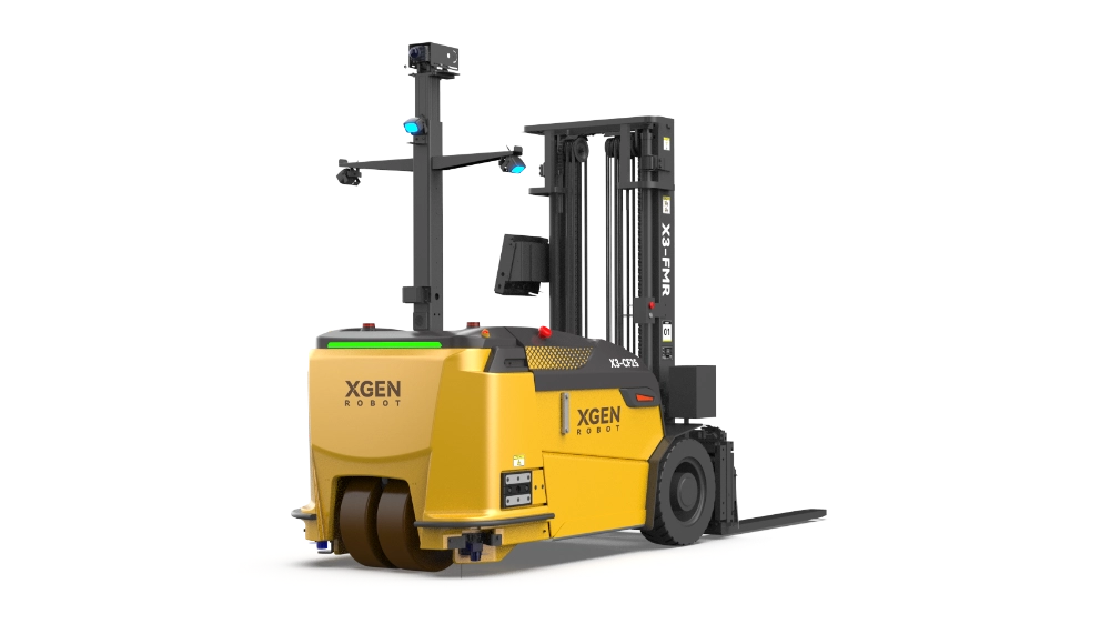 2-2.5T Counterbalance Forklift Mobile Robot with Rubber Tires for Outdoor
