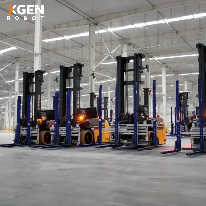 Application of counterbalanced forklift mobile robot in beverage factories