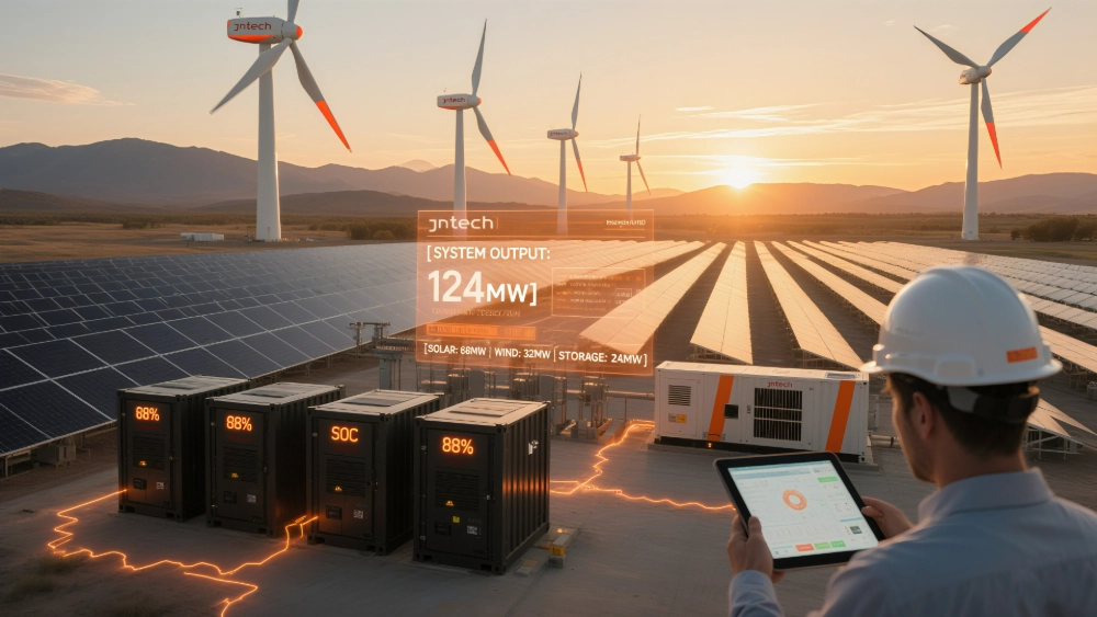 JNTech solar and battery storage installation in Africa providing reliable power to rural communities and businesses