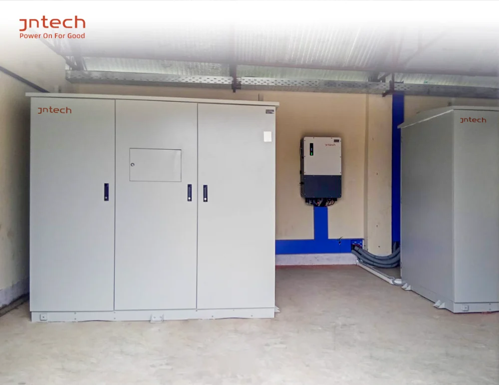 JNTech's 516kWh Battery Energy Storage System (BESS) provided for the Bhashan Char island project in Bangladesh.