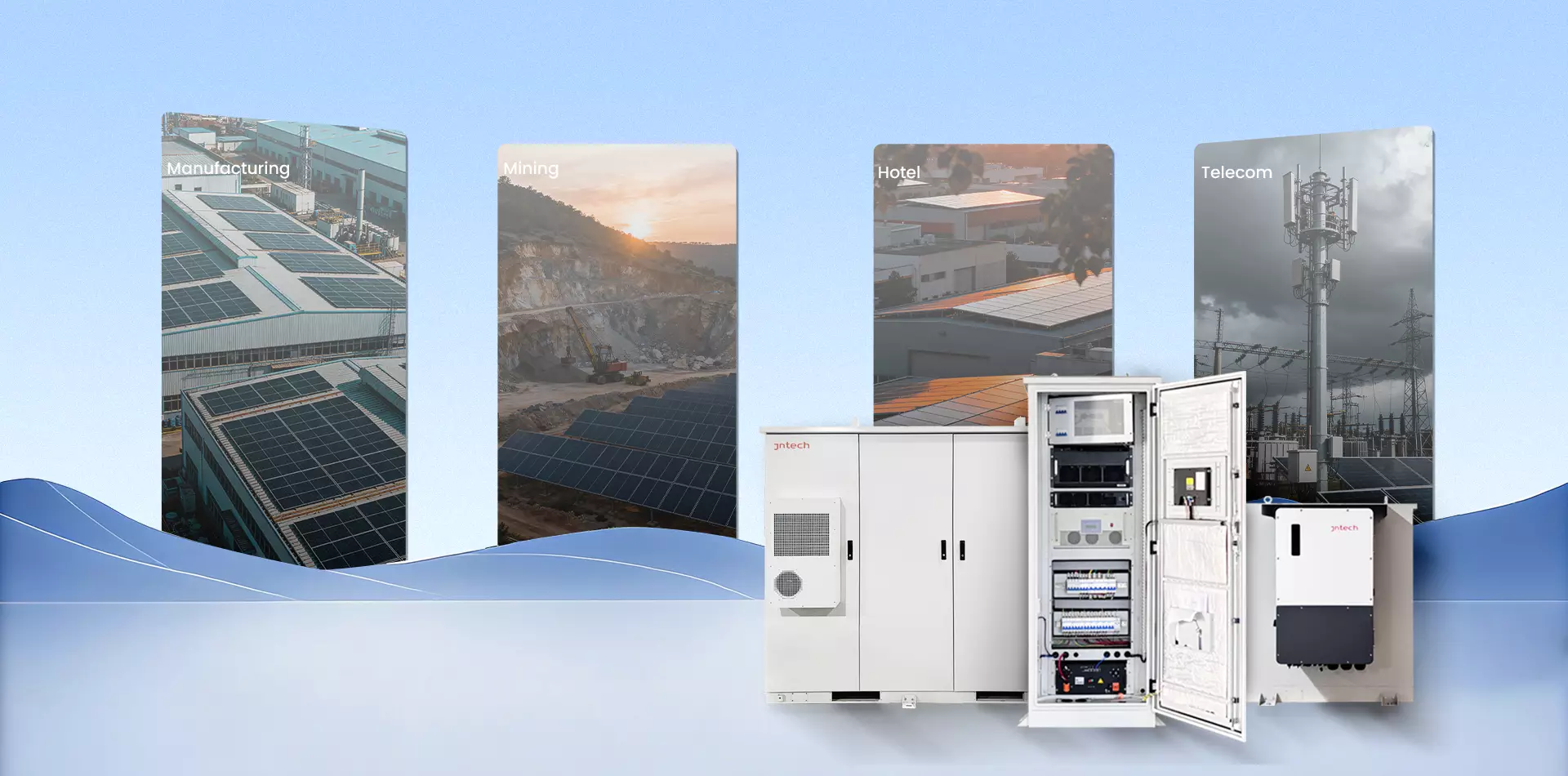 Sistema de microrredes JNTech — fabricante de fábrica com foco em P&D de microrredes integradas de energia solar e armazenamento, comprovadas em mais de 100 projetos globais.