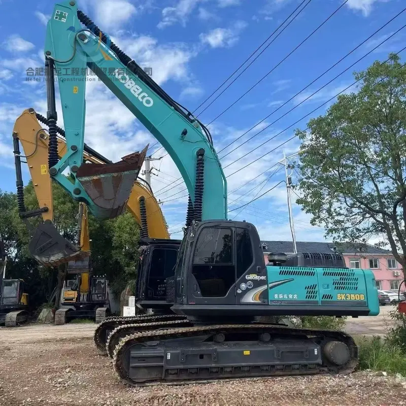 Дешевый подержанный экскаватор Kobelco SK350, бывшая в употреблении инженерная техника