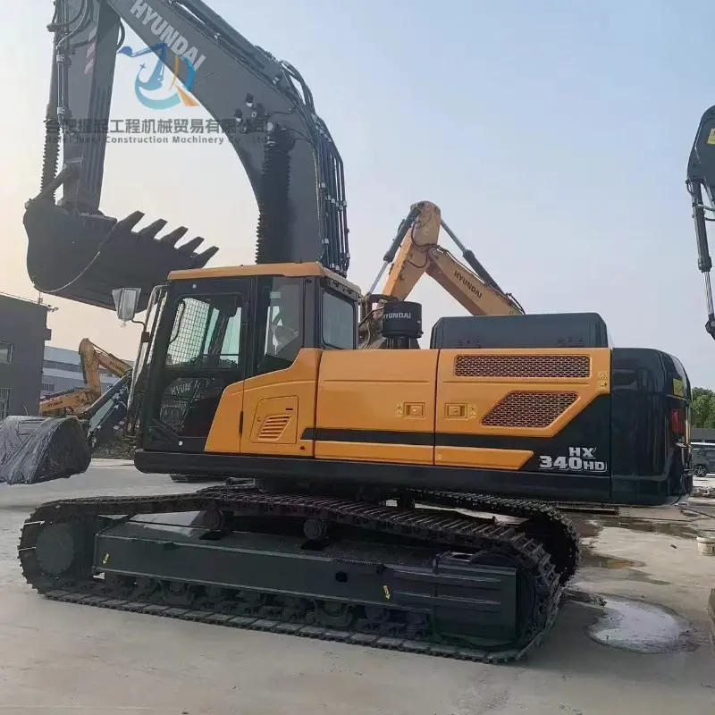 Компактный гидравлический экскаватор Hyundai HX340, б/у строительная техника, хорошее состояние, поставщик