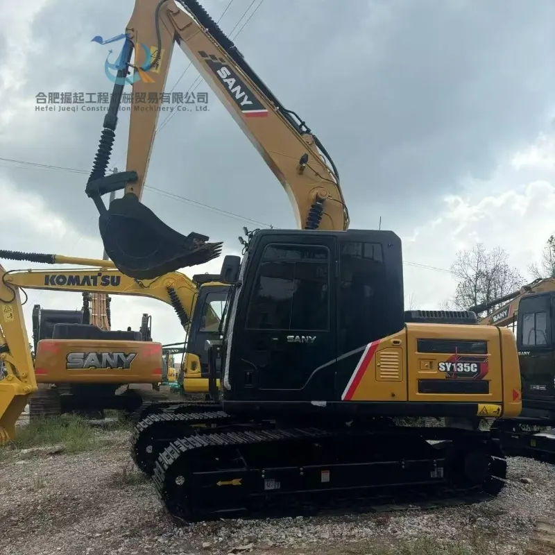Durable Second-hand Sany SY135C Excavator Powerful Used Digger Global Supply
