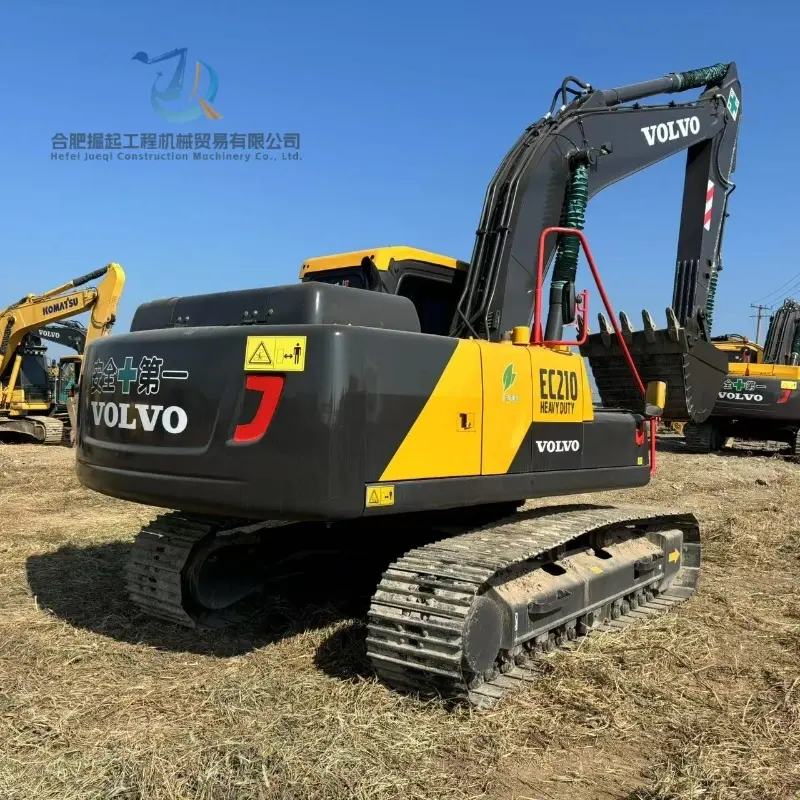 Мощный подержанный Volvo EC210 средний экскаватор для добычи песка глобальные поставки