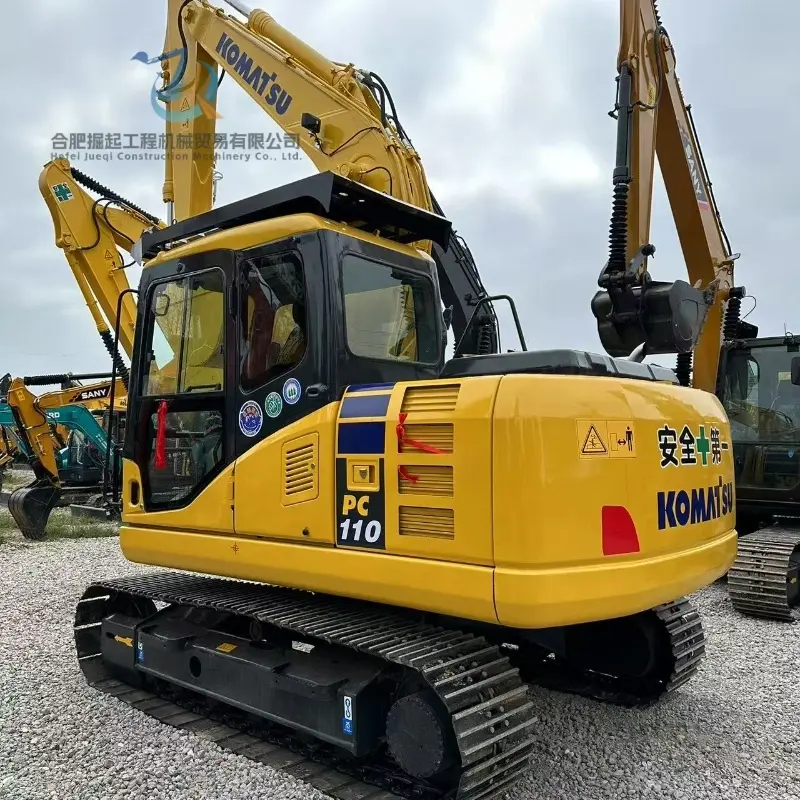 Powerful Used Komatsu PC110 Medium Hydraulic Excavator Construction Machine Low Price Excavator