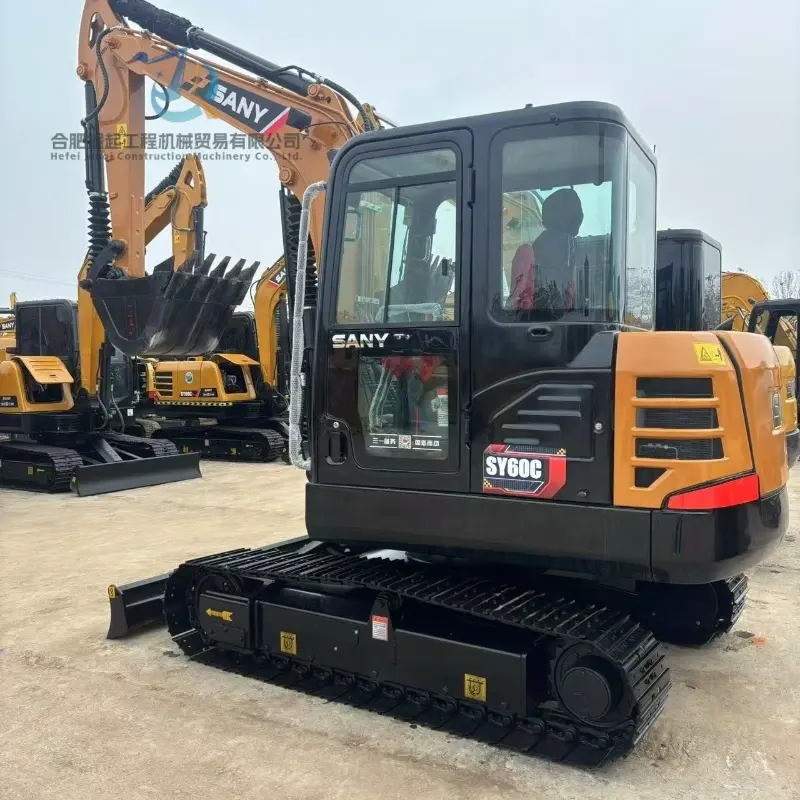 Pro Hydraulic Excavator SANY SY60C Used Construction Equipment Powerful