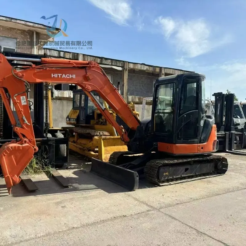 Used Mini Compact Excavator HITACHI ZX65 Digger Good Condition For Sale