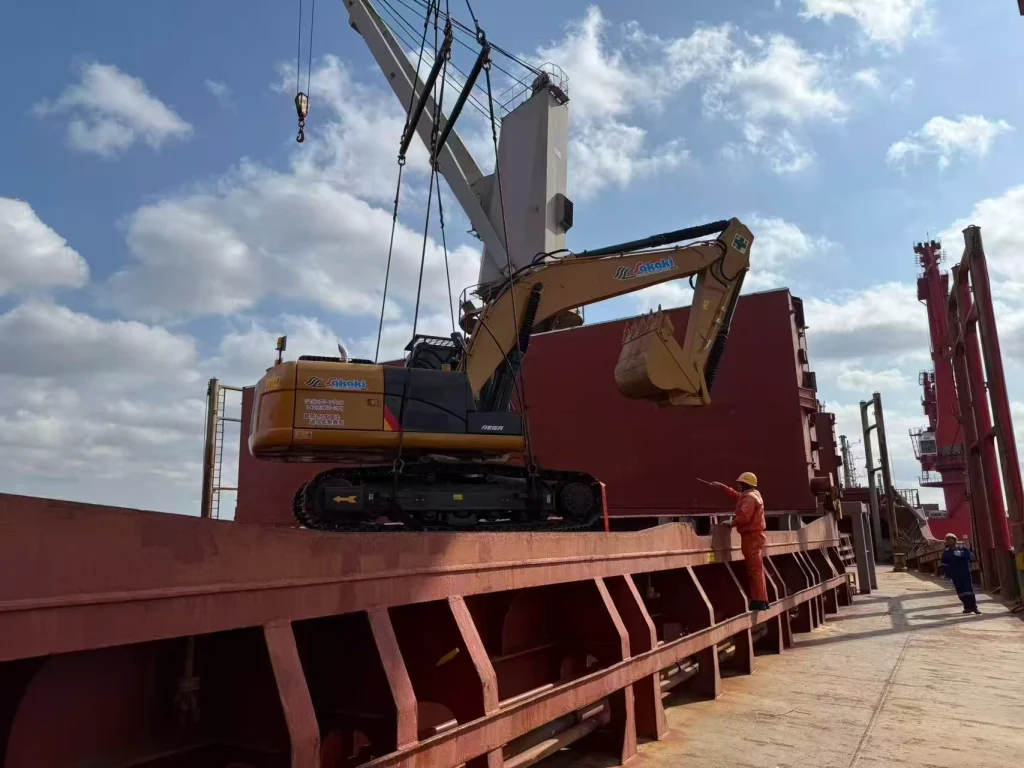 Used excavator export transportation