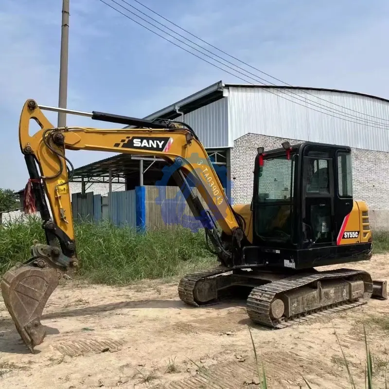 Panic Buying Used 5 ton Sany Excavator 55 Mini Excavator Sany sy55 Used Excavator sy55c Sany