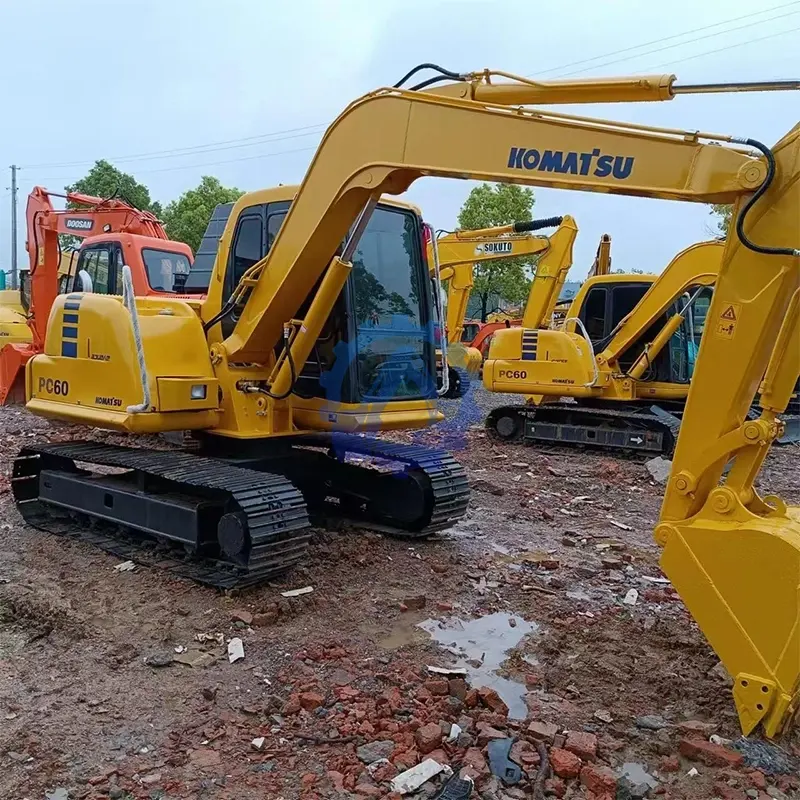 Vente chaude Komatsu Excavator PC 60 Mini pelle d'occasion Komatsu PC60-7 en stock