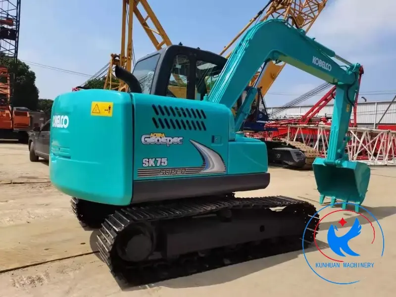 7.5 Tons Kobelco Sk75 Crawler Second Hand Excavator Original For Sale