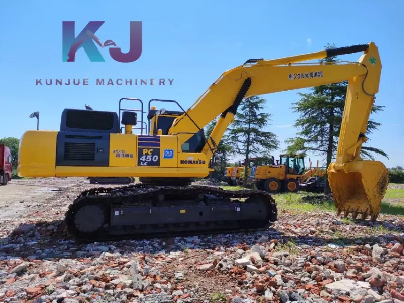 Escavadeira Komatsu PC450-8 usada de 45 toneladas com sistema hidráulico