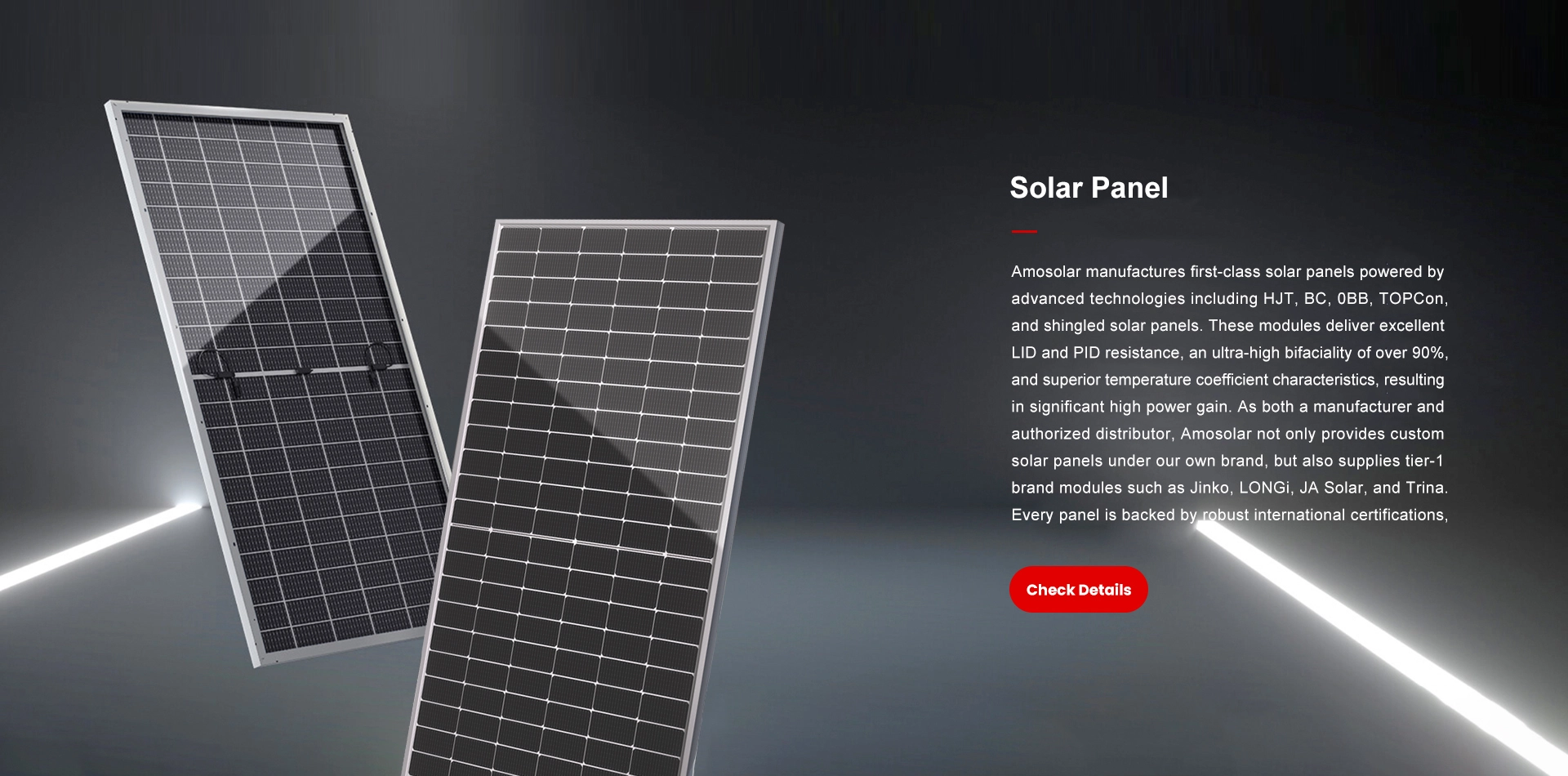 amosolar solar panel