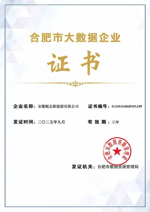 Hefei Big Data Enterprise Certificate