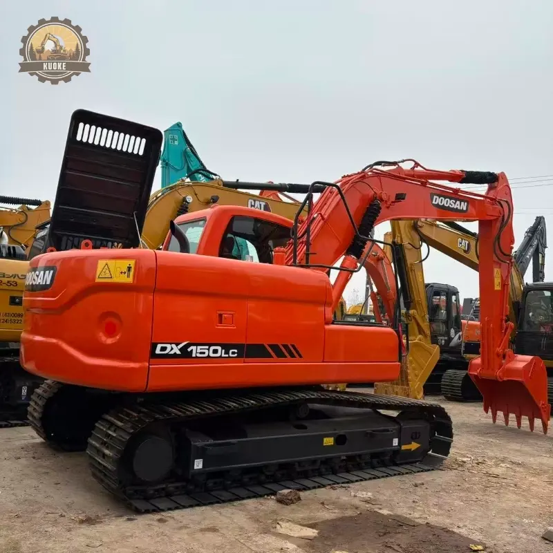 Durable Used Doosan DX150LC Medium Crawler Excavator Equipment