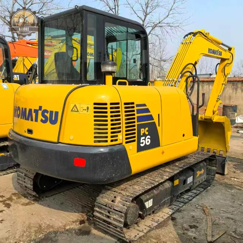 High quality used Komatsu PC56 small excavator second hand construction machinery