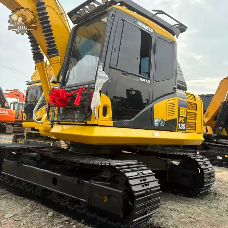 Second hand Komatsu PC130 crawler excavator 90% new high performance original brand