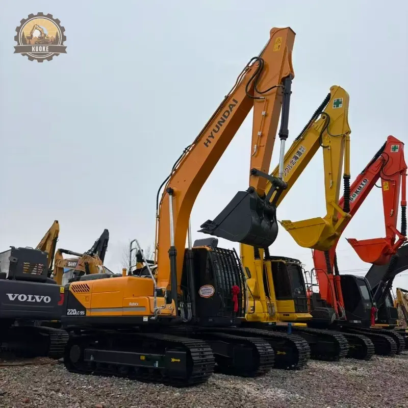 Used Hyundai 220LC-9 crawler excavator low price durable second hand construction machinery