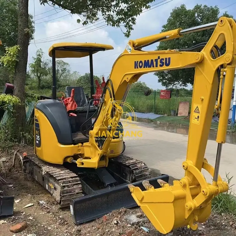 Second hand KOMATSU PC35 hydraulic crawler excavator mini digger