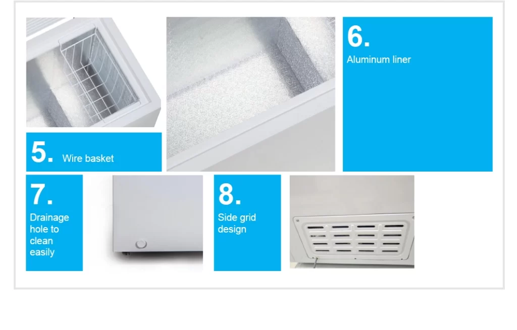 OEM supermarket deep freezer